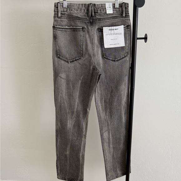 Good American Good Boy Grey High Rise Jeans NWT - Picture 5 of 8